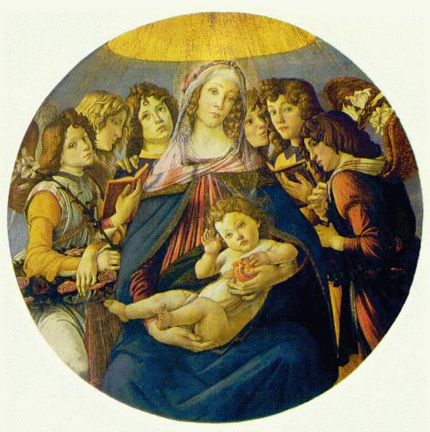 Madonna of the Pomegranate (Madonna and Child and six Angels) fdgd